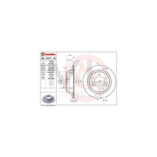 BREMBO 09.7377.10 Brake Disc Internally Vented | ML Performance Car Parts