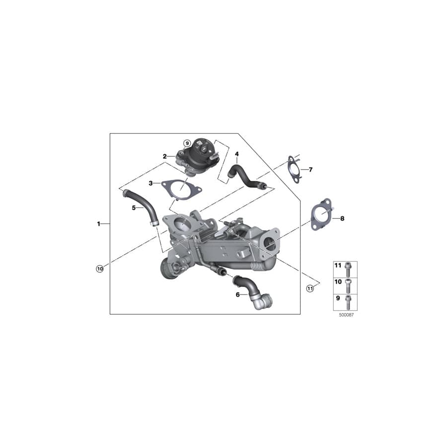 Genuine BMW 11719886262 G05 Gasket Steel (Inc. X5 25dX) | ML Performance UK Car Parts