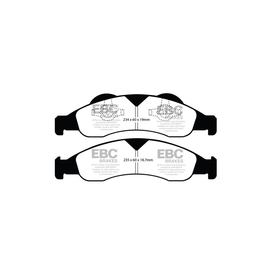 EBC PD11KF707 Ford Lincoln Greenstuff Front Brake Pad & GD Disc Kit (Inc. Expedition & Navigator) 2 | ML Performance UK Car Parts