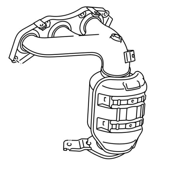 Genuine Lexus 17150-31380 RX Phase 2 Front Bank Manifold W/Catalytic Convertor