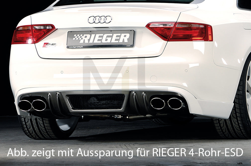 Rieger 00099889 Audi B8 B81 A5 Rear Diffuser 1 | ML Performance UK Car Parts