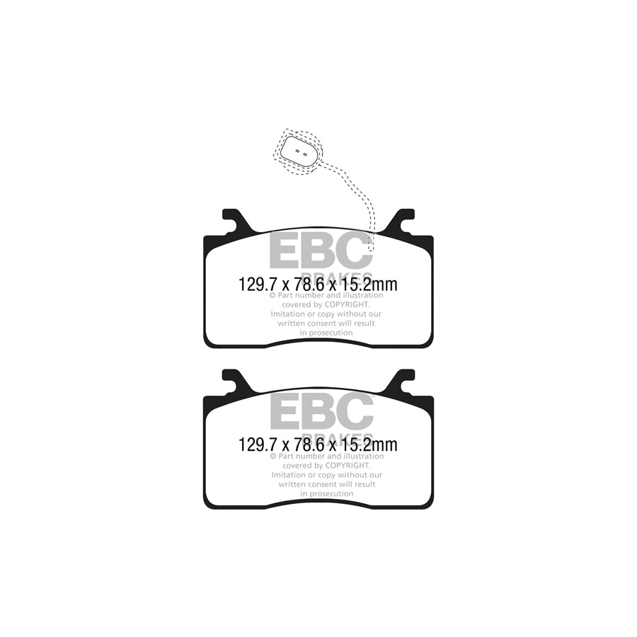 EBC DP22325 Alfa Romeo Greenstuff Front Brake Pads - ATE Caliper (Inc. Giulia & Stelvio) 2 | ML Performance UK Car Parts