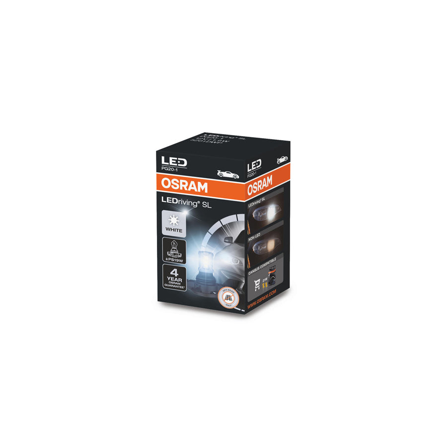 OSRAM  LED PS19W DRL Daytime Running Light White 6000K Bulb (x1) PG20-1 5201DWP | ML Performance