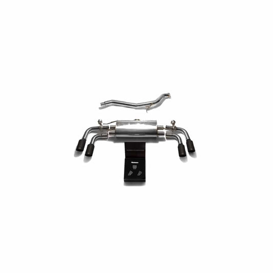 Armytrix AU8JS-QS11M Valvetronic Exhaust System Audi TT | TTS Quattro MK2 8J 2007-2014 with Quad Matte Black 3.5"  | ML Performance UK UK Car Parts