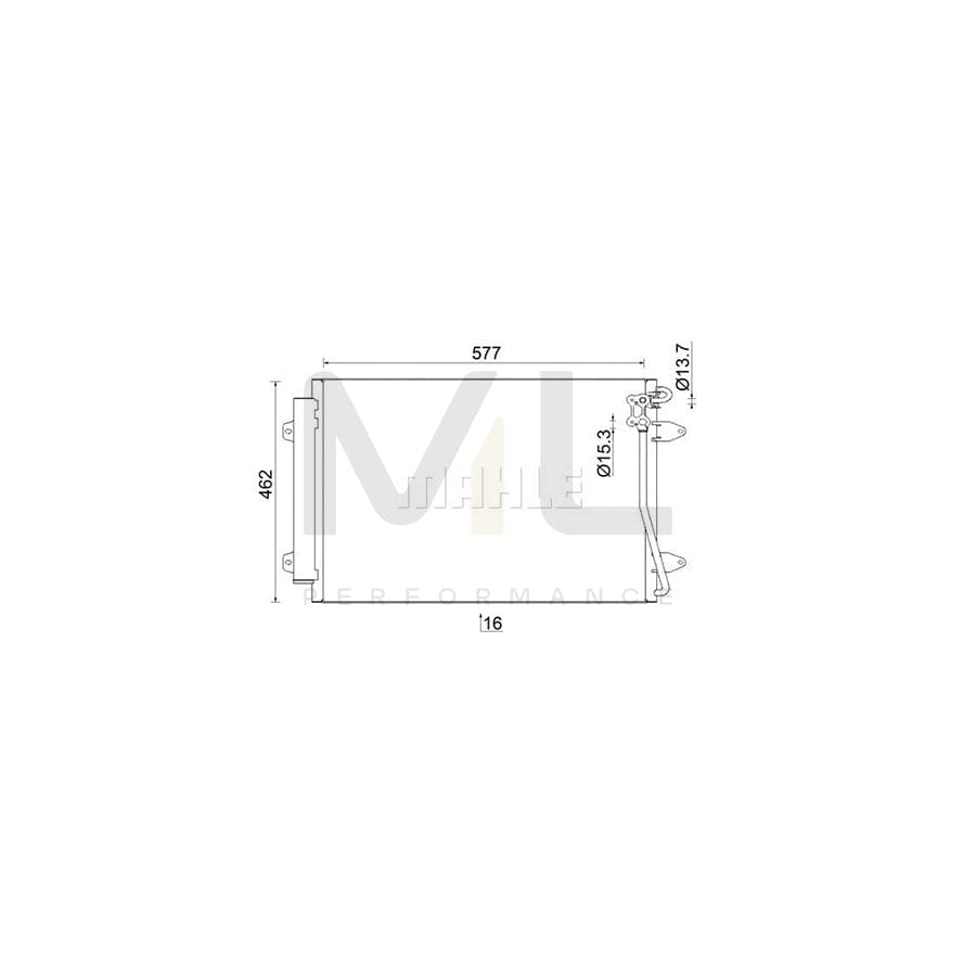 MAHLE ORIGINAL AC 954 000S Air conditioning condenser for VW PASSAT with dryer | ML Performance Car Parts