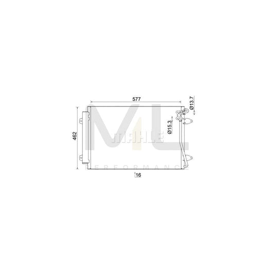 MAHLE ORIGINAL AC 954 000S Air conditioning condenser for VW PASSAT with dryer | ML Performance Car Parts