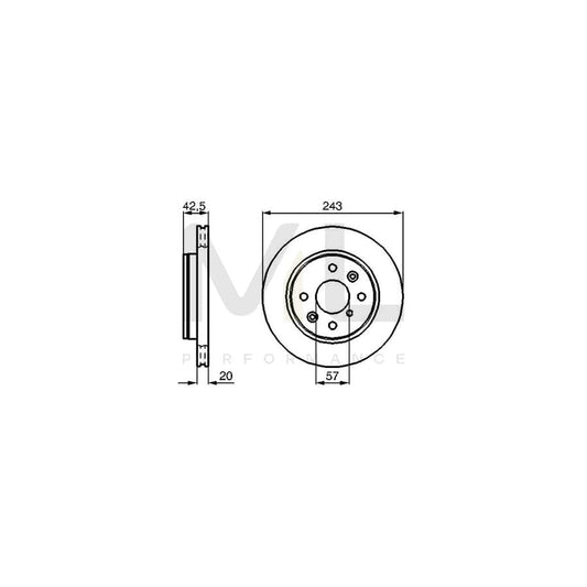BOSCH 0 986 478 659 Brake Disc for KIA SEPHIA / MENTOR Internally Vented, Vented, Oiled | ML Performance Car Parts