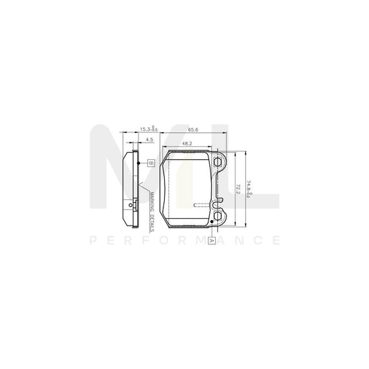Bosch 0986Tb2053 Brake Pad Set Suitable For Mercedes-Benz Ml-Class (W163) Excl. Wear Warning Contact  | ML Performance Car Parts