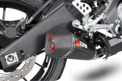 Scorpion RYA95SYSCEO Yamaha YZF-R125 Serket Taper Full System - Carbon Fibre Sleeve | ML Performance UK UK
