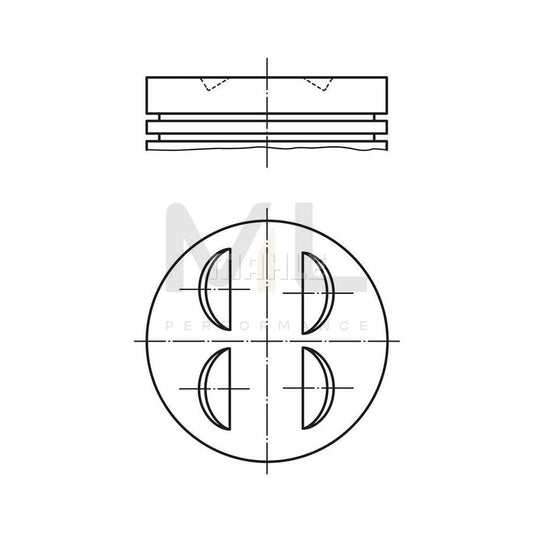 MAHLE ORIGINAL 002 74 01 Piston suitable for MERCEDES-BENZ 190 (W201) 96,00 mm, without cooling duct | ML Performance Car Parts