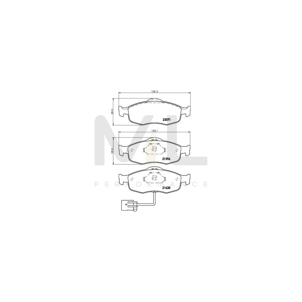 Hella 8DB 355 007-751 Brake Pad Set With Integrated Wear Warning Contact | ML Performance Car Parts