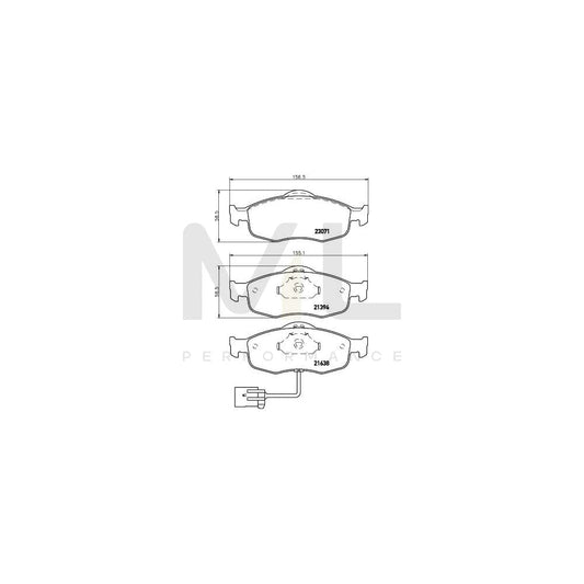 Hella 8DB 355 007-751 Brake Pad Set With Integrated Wear Warning Contact | ML Performance Car Parts