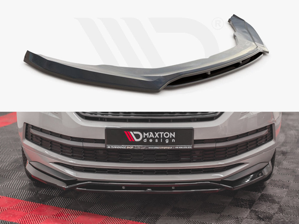 Maxton Design SK-KO-1-SL-FD1T+FD1RT Front Splitter Skoda Kodiaq MK1 Sportline / Vrs (2017-) | ML Performance UK Car Parts
