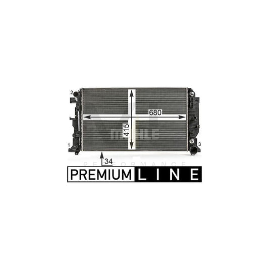 MAHLE ORIGINAL CR 12 000P Engine radiator suitable for MERCEDES-BENZ SPRINTER Mechanically jointed cooling fins | ML Performance Car Parts