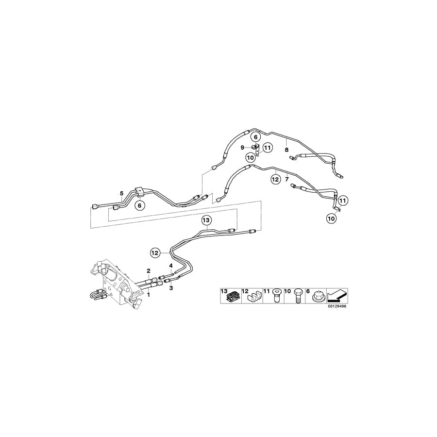 Genuine BMW 37106780573 E64 E63 Pressure Hose Assy (Inc. 650i, 635d & 630i) | ML Performance UK Car Parts