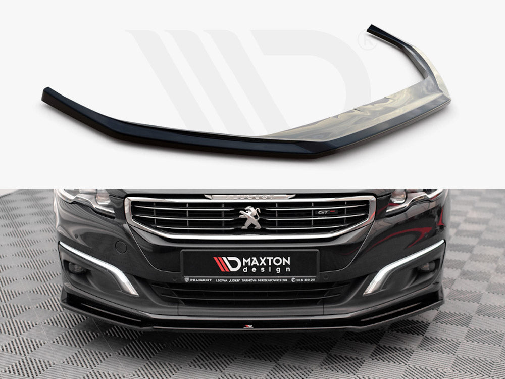 Maxton Design PE-508-1F-GT-FD2T Front Splitter V.2 Peugeot 508 Gt MK1 Facelift (2014-2018) | ML Performance UK Car Parts