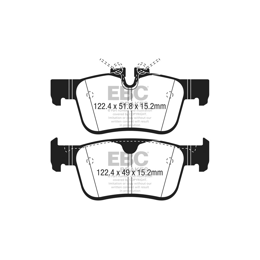 EBC DP22306 Volvo Greenstuff Rear Brake Pads - ATE Caliper (Inc. S60, S90, V60, V90) 2 | ML Performance UK Car Parts
