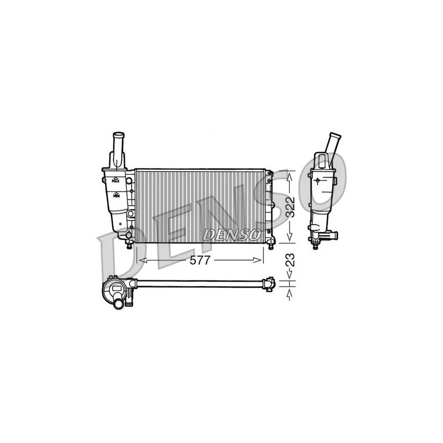 Denso DRM13004 Drm13004 Engine Radiator For Lancia Y (840) | ML Performance UK