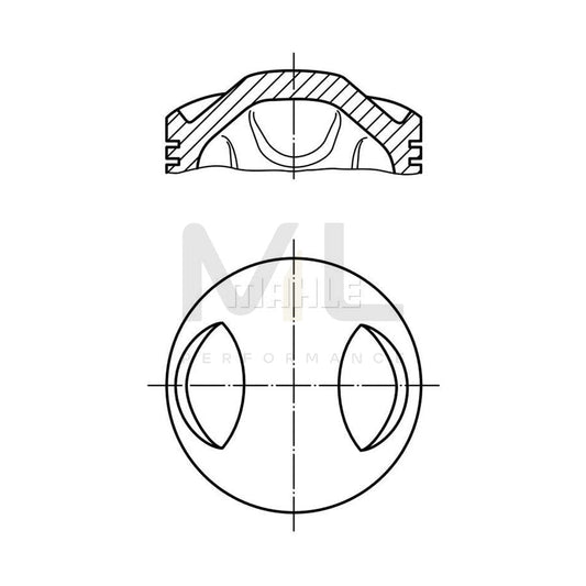 MAHLE ORIGINAL 503 45 00 Piston for PORSCHE 911 84,0 mm, without cooling duct | ML Performance Car Parts