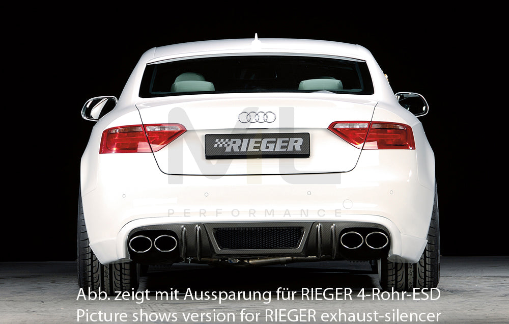 Rieger 00099075 Audi B8 B81 A5 Rear Diffuser 4 | ML Performance UK Car Parts