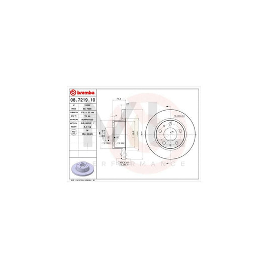 BREMBO 08.7219.10 Brake Disc for IVECO Daily Solid | ML Performance Car Parts