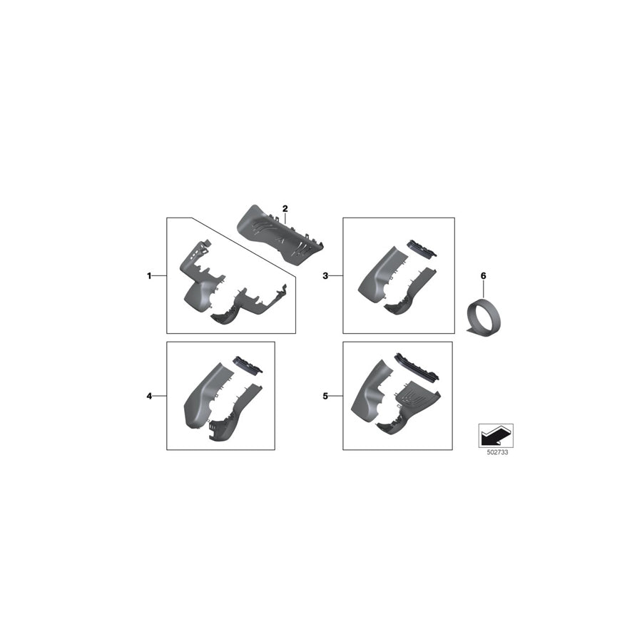 Genuine BMW 51169108974 G16 G15 F92 Mirror Base Cover Set (Inc. 840dX, M850iX & M8) | ML Performance UK