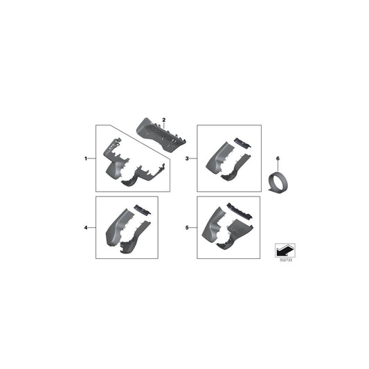 Genuine BMW 51169108974 G16 G15 F92 Mirror Base Cover Set (Inc. 840dX, M850iX & M8) | ML Performance UK