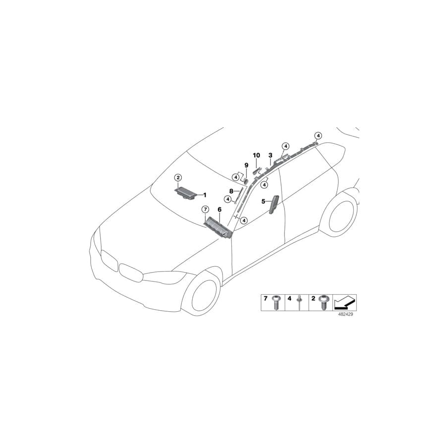 Genuine BMW 51447336488 F15 M Deformation Plate Right (Inc. X5 50iX, X6 35iX & X6 50iX) | ML Performance UK Car Parts
