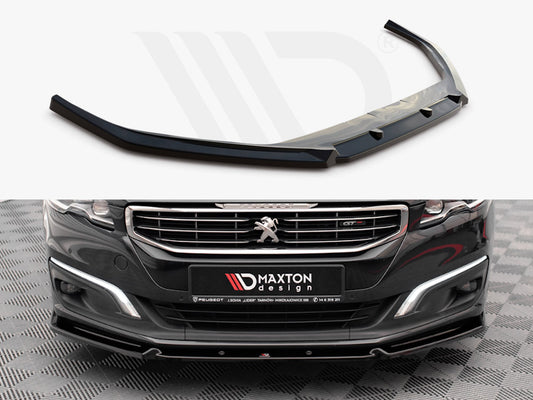 Maxton Design PE-508-1F-GT-FD1T Front Splitter V.1 Peugeot 508 Gt MK1 Facelift (2014-2018) | ML Performance UK Car Parts