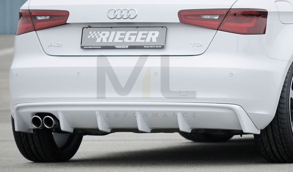 Rieger 00056786 Audi 8V A3 Rear Diffuser 1 | ML Performance UK Car Parts
