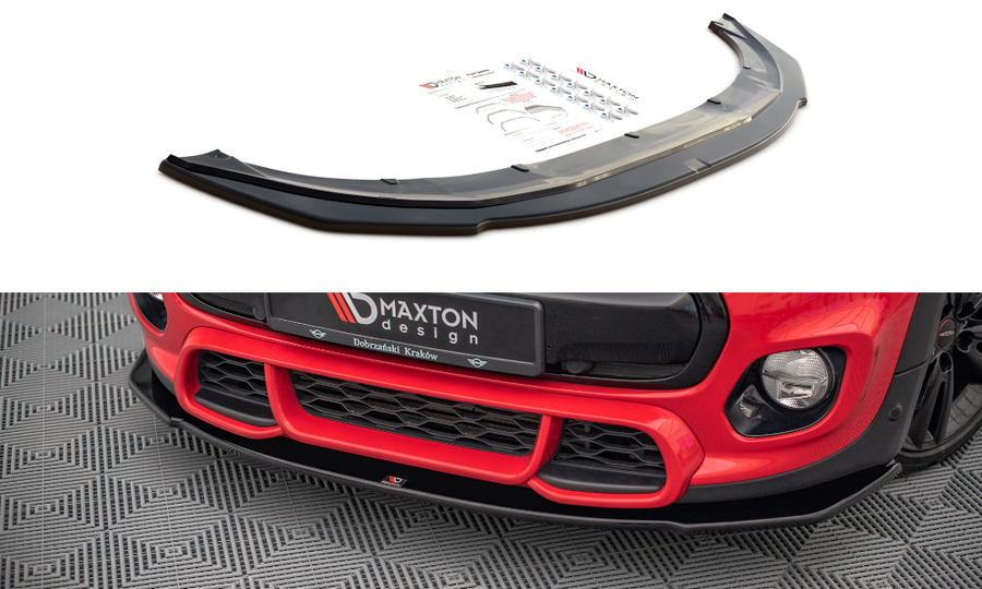 Maxton Design MC-S-3-56-JCW-FD1T Front Splitter Mini Cooper S JCW F56 Pre-Facelift | ML Performance UK Car Parts