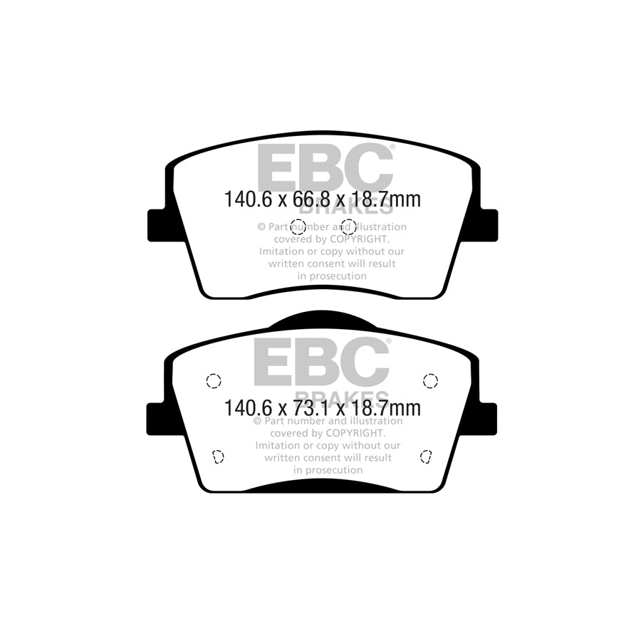 EBC DP22365 Volvo XC40 Greenstuff Front Brake Pads 2 | ML Performance UK Car Parts