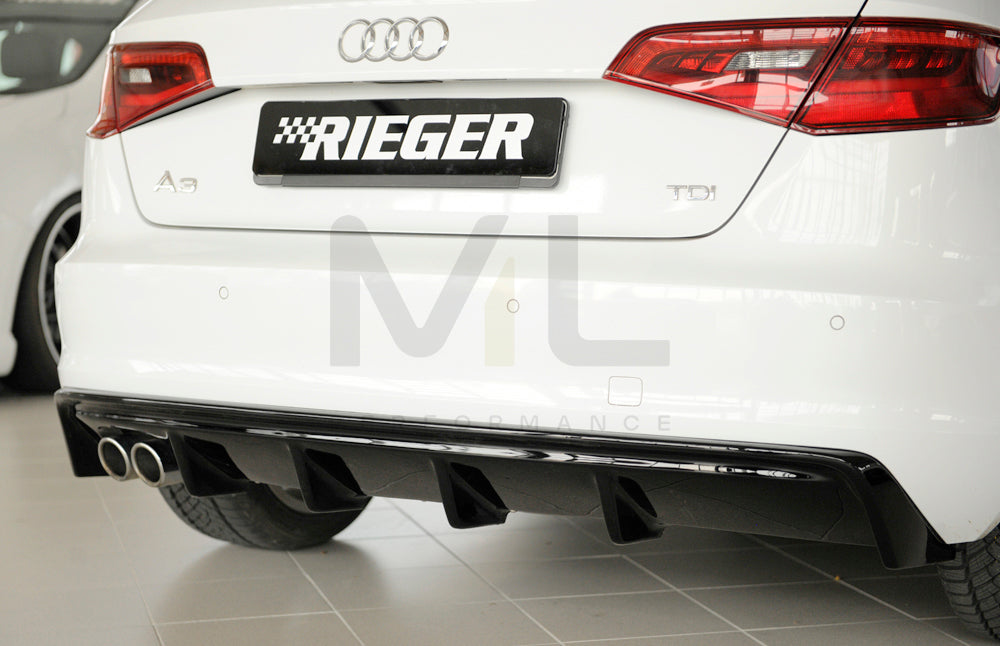 Rieger 00088100 Audi 8V A3 Rear Diffuser 5 | ML Performance UK Car Parts