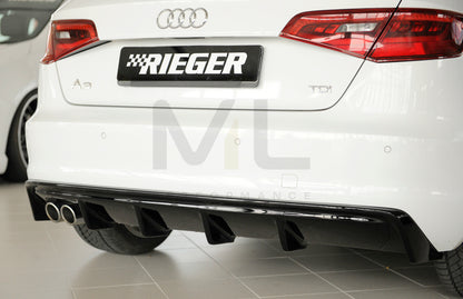 Rieger 00088100 Audi 8V A3 Rear Diffuser 5 | ML Performance UK Car Parts