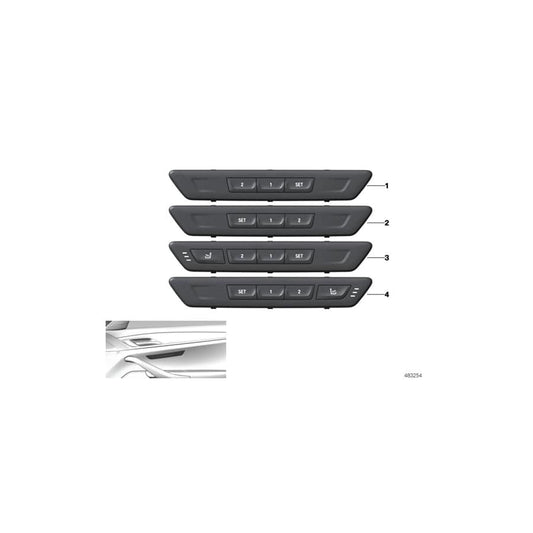 Genuine BMW 61316826750 G31 G30 G32 Operating Facility Seat Functions Right CANBERRA-BEIGE (Inc. 530iX, 520i & 530eX) | ML Performance UK Car Parts