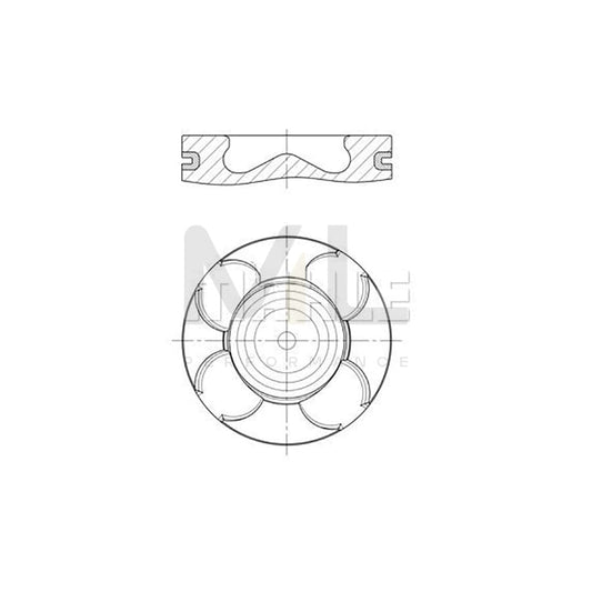 MAHLE ORIGINAL 007 PI 00171 002 Piston 70,0 mm, with piston ring carrier, without cooling duct | ML Performance Car Parts