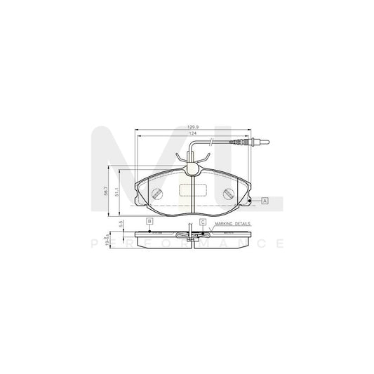 Bosch 0986Tb2035 Brake Pad Set Incl. Wear Warning Contact, With Bolts, With Accessories  | ML Performance Car Parts