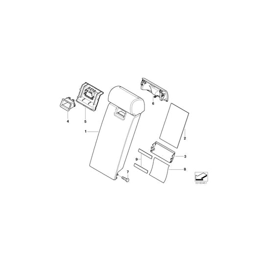 Genuine BMW 52203422260 E83 Multi-Purpose Armrest SCHWARZ (Inc. X3 3.0i, X3 1.8d & X3 2.0d) | ML Performance UK Car Parts