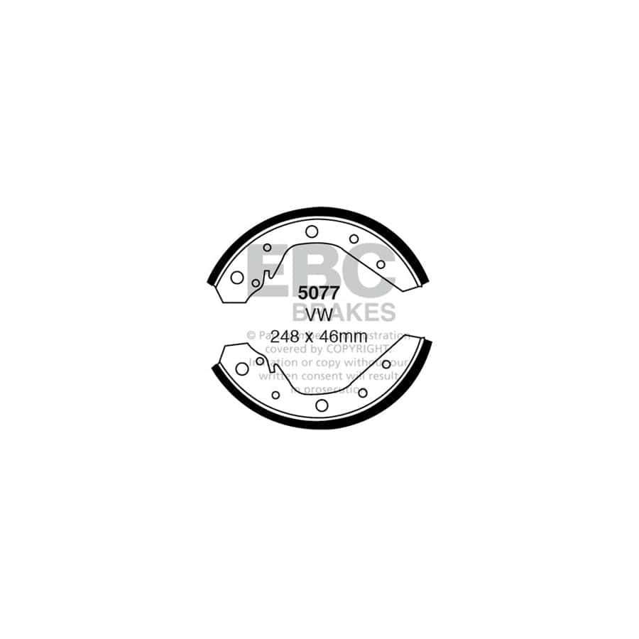 EBC 5077 VW Front/Rear Brake Shoes (Inc. Beetle & Karmann Ghia) 1 | ML Performance UK Car Parts