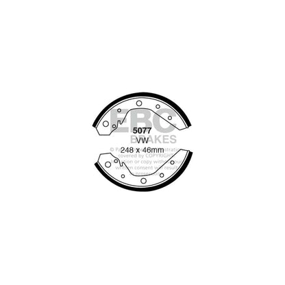 EBC 5077 VW Front/Rear Brake Shoes (Inc. Beetle & Karmann Ghia) 1 | ML Performance UK Car Parts