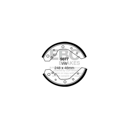 EBC 5077 VW Front/Rear Brake Shoes (Inc. Beetle & Karmann Ghia) 1 | ML Performance UK Car Parts