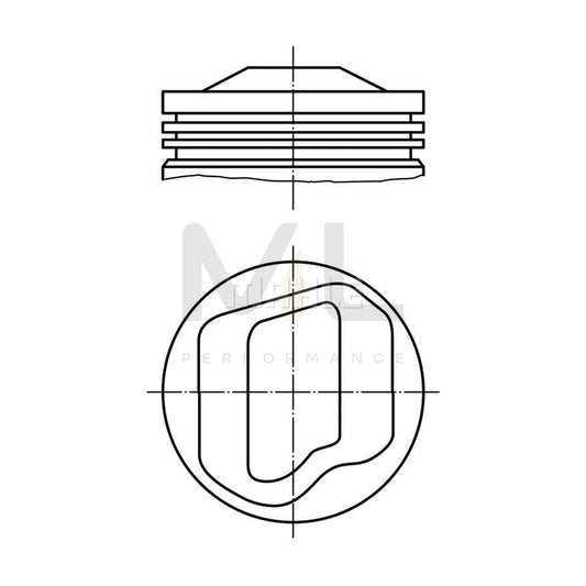 MAHLE ORIGINAL 029 78 12 Piston 75,51 mm, with piston rings | ML Performance Car Parts