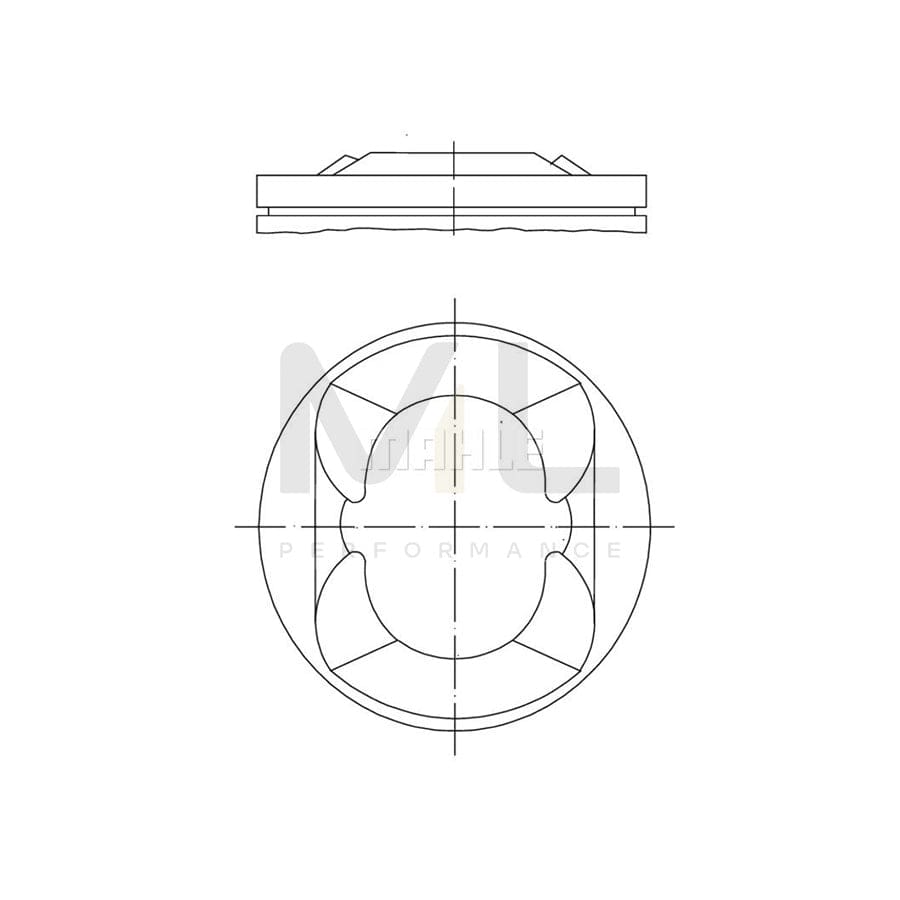 MAHLE ORIGINAL 008 89 01 Piston 80,4 mm, with piston rings, without cooling duct | ML Performance Car Parts