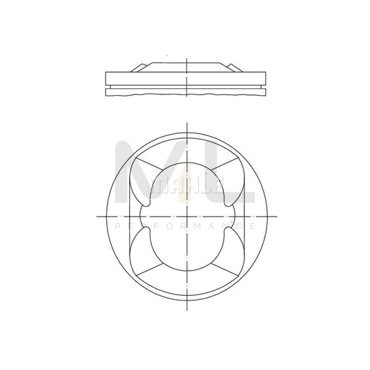 MAHLE ORIGINAL 008 89 01 Piston 80,4 mm, with piston rings, without cooling duct | ML Performance Car Parts