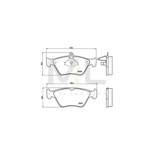 Brembo P 59 019 Brake Pad Set Prepared For Wear Indicator | ML Performance Car Parts
