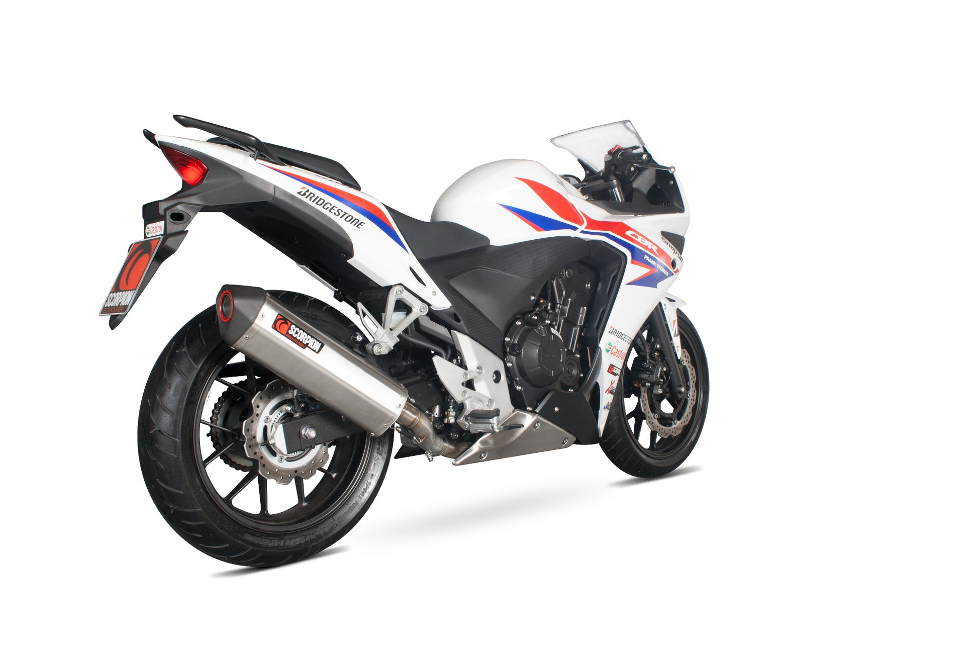 Scorpion RHA157SEO Honda CBR500 R Serket Parallel Slip-On - Brushed Stainless Steel Sleeve | ML Performance UK UK
