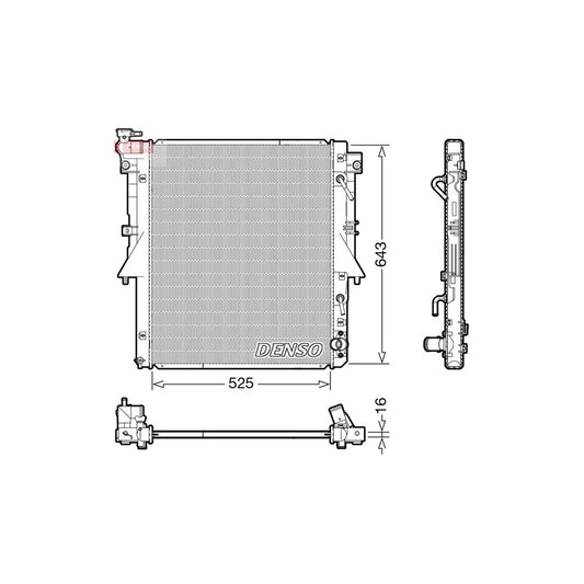 Denso DRM45055 Drm45055 Engine Radiator For Mitsubishi L200 / Triton V Pickup (Kj, Kk, Kl) | ML Performance UK