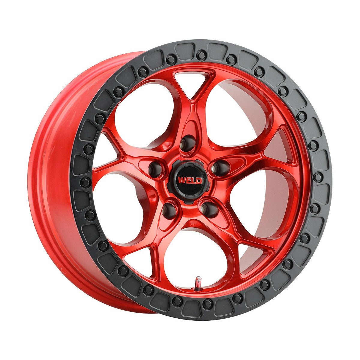 Weld W13479075450 Ledge W134 Wheel 17x9 5x127 ET-12 BS4.5 Candy Red - Gloss Black
