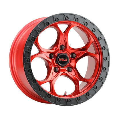 Weld W13479075450 Ledge W134 Wheel 17x9 5x127 ET-12 BS4.5 Candy Red - Gloss Black