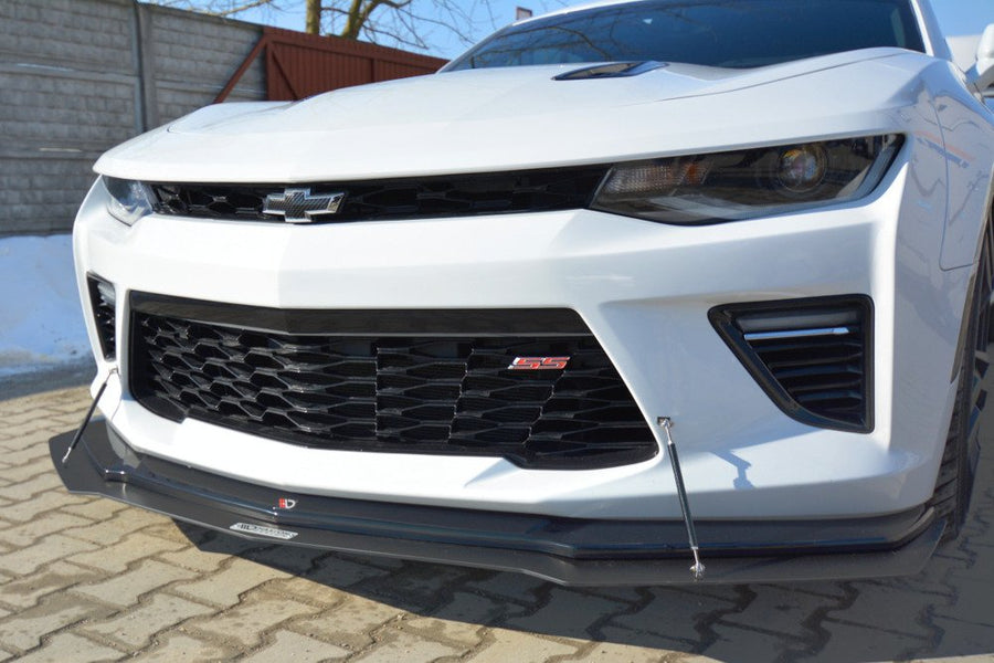 Maxton Design CH-CA-6-2SS-FD2T+CNCA Hybrid Front Splitter Chevrolet Camaro MK6 SS | ML Performance UK Car Parts